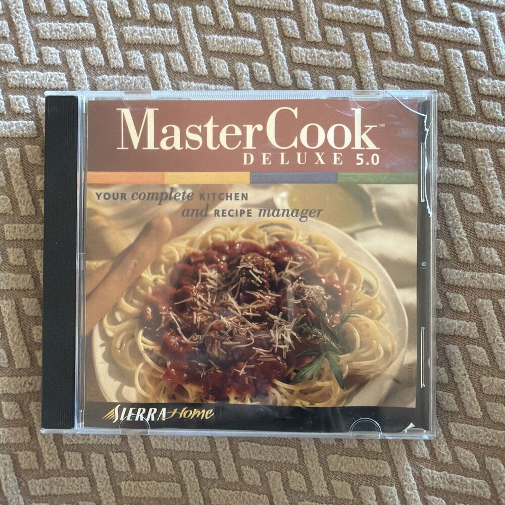 Master Cook Deluxe 5.0 (Windows PC, 1998) Cooking Recipe Manager & Teacher